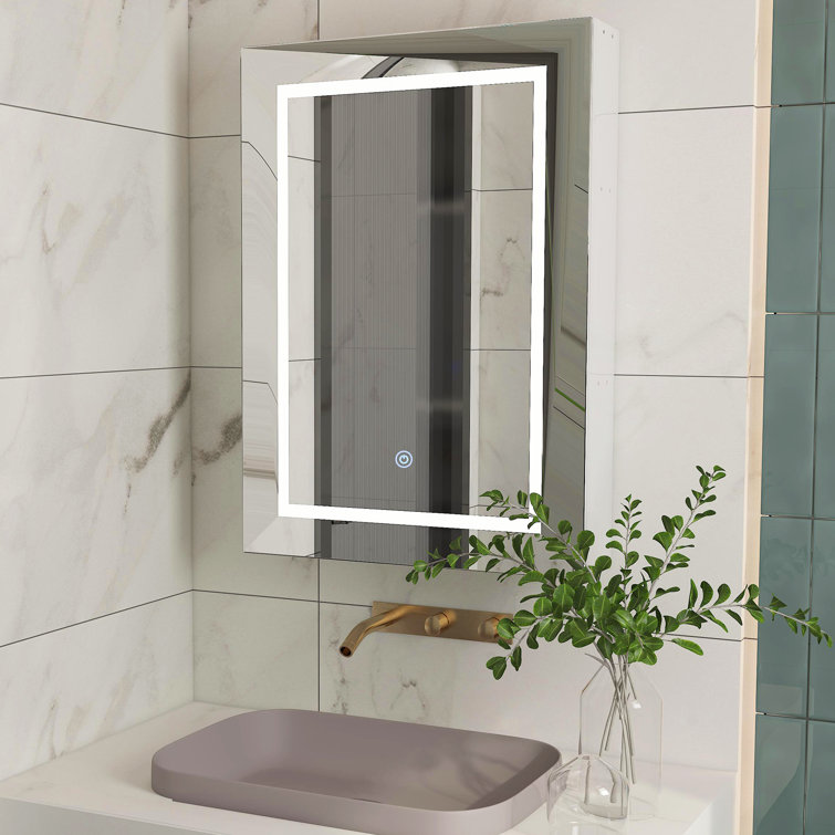 Ivy Bronx Aydelotte Surface Mount Frameless Mirror with LED